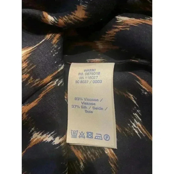 Boden 2-Piece Set Dress Outfit Silk Top Blouse Pencil Skirt Navy Work Office 6R - Picture 13 of 16